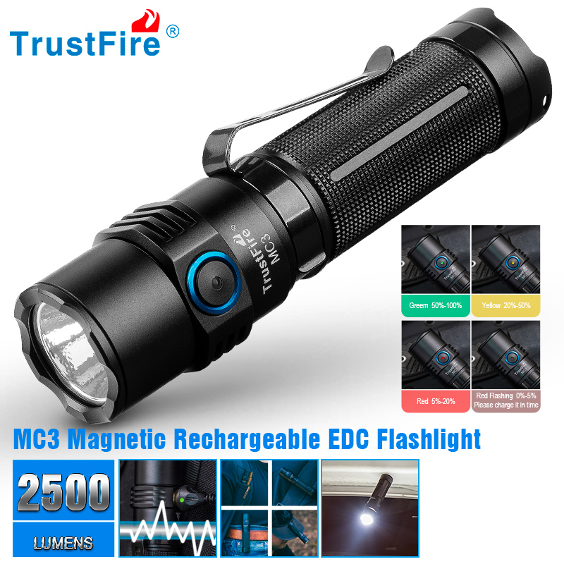 Edc Car Carry - Trustfire Mc3 linterna Led recargable de