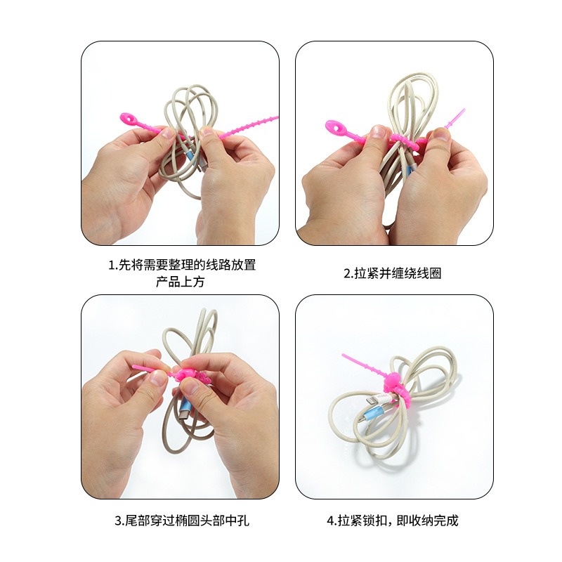 Correas de silicona multifunci - Cable Winder Keychain reseña y precio
